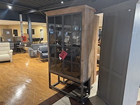 Vitrinekast, hout/metaal - afbeelding 1 van  5