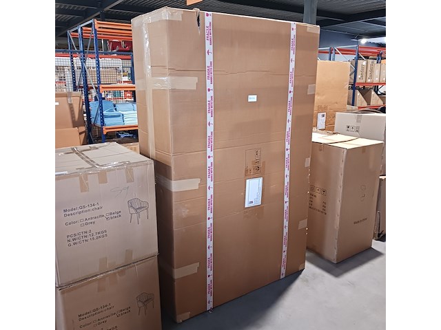 Vitrinekast mangohout 120x45x200 sanderz, 2025 - afbeelding 2 van  2