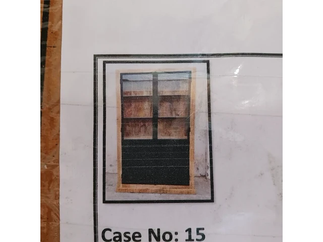 Vitrinekast mangohout staal 90x45x190, 2025 - afbeelding 1 van  3