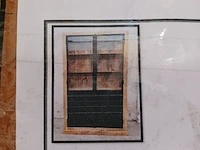 Vitrinekast mangohout staal 90x45x190, 2025 - afbeelding 1 van  3