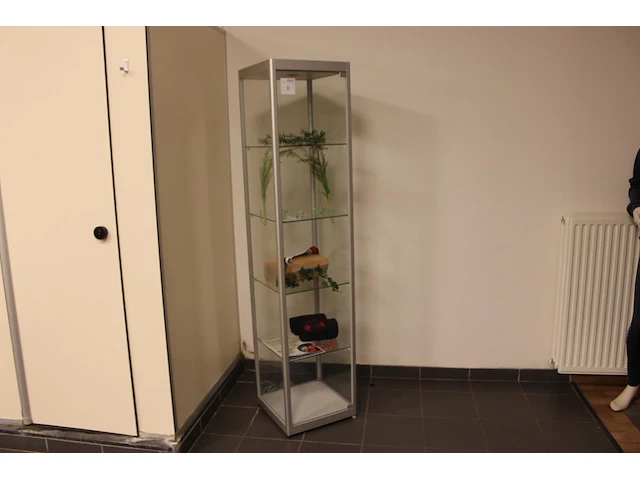Vitrinekast met verlichting en afmeting 41 x 41 x 182 cm. - afbeelding 1 van  2