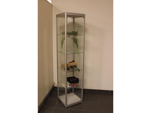 Vitrinekast met verlichting en afmeting 41 x 41 x 182 cm. - afbeelding 2 van  2