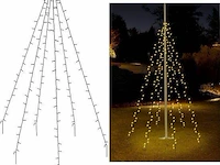 Vlaggenmast kerstverlichting - afbeelding 1 van  4