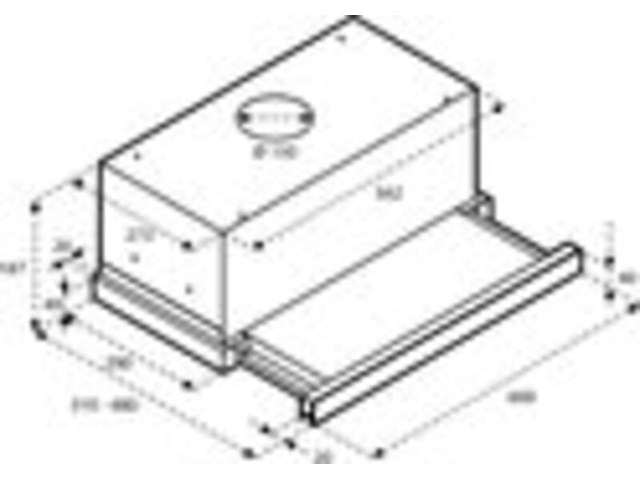 Vlakscherm afzuigkap rvs 60cm inventum, akv6004rvs - afbeelding 2 van  6