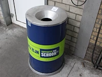 Vlamdovende prullenbak. hoogte 82 cm. - afbeelding 2 van  2
