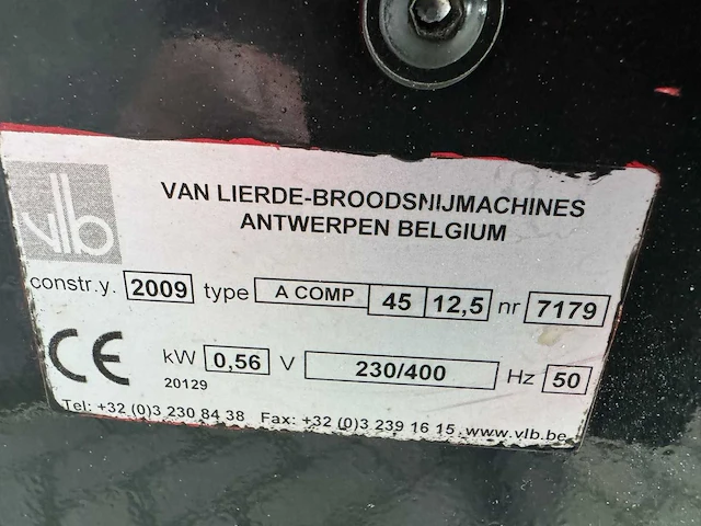 Vlb - - a comp 45 - broodsnijmachine - afbeelding 5 van  5