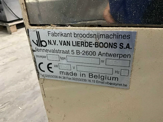 Vlb wp 45/9 broodsnijmachine - afbeelding 9 van  9