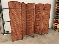 Vlechtwerk 6-delig kamerscherm - afbeelding 1 van  1