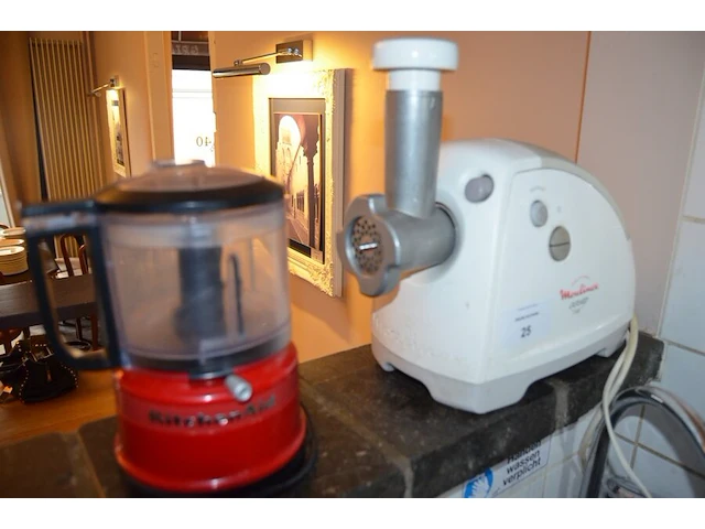 Vleesmolen moulinex, cutter kitchen aid - afbeelding 3 van  4