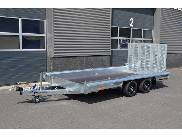 Vlemmix nieuwe machinetransporter 3500 kg (2 x as 1800 kg) 400x180x34cm 2024 - afbeelding 1 van  7