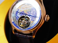 Vliegende tourbillon herenhorloge - worldtimer - afbeelding 2 van  3