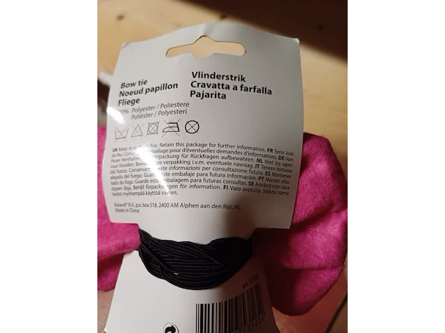 Vlinderstrikje rose 5 stuks p018 - afbeelding 5 van  5