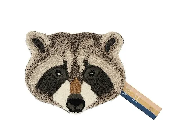 Vloerkleed en 3x wanddecoratie doing goods, rocky wasbeer - afbeelding 1 van  2
