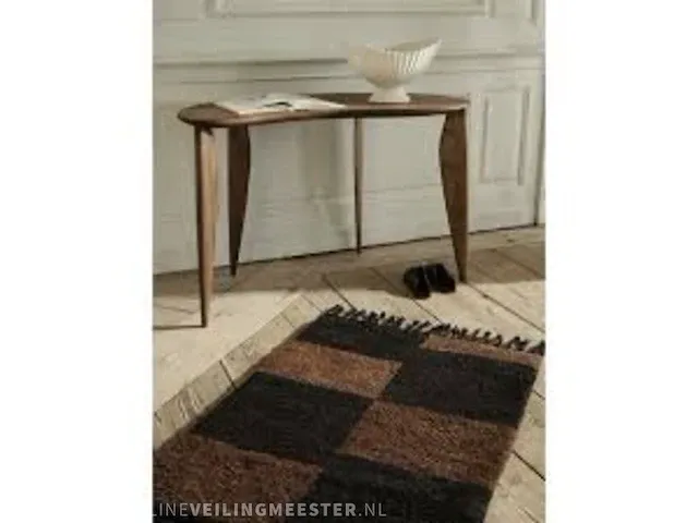Vloerkleed ferm living, mara knotted, black/chocolat - afbeelding 2 van  4