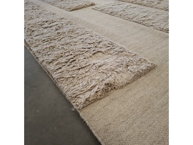 Vloerkleed, layered, design shaggy punja, brick rug, hand geweven - afbeelding 4 van  8