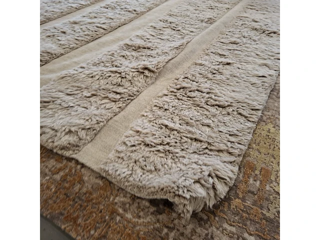 Vloerkleed, layered, design shaggy punja, brick rug, hand geweven - afbeelding 5 van  8