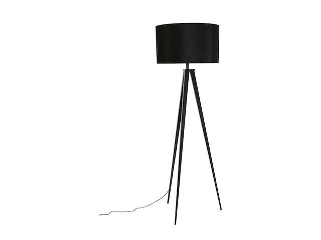 Vloerlamp zuiver, tripod, zwart - afbeelding 1 van  3