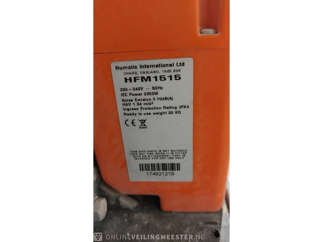 Vloerreiniger/schuurmachine - 450mm - 230v numatic, hfm 1515, bouwjaar 2018 - afbeelding 9 van  9