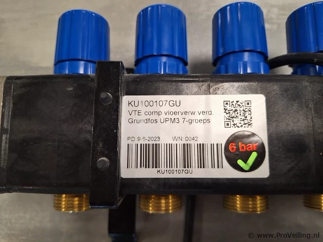 Vloerverwarming verdeler - met grundfos upm3 pomp - afbeelding 3 van  3
