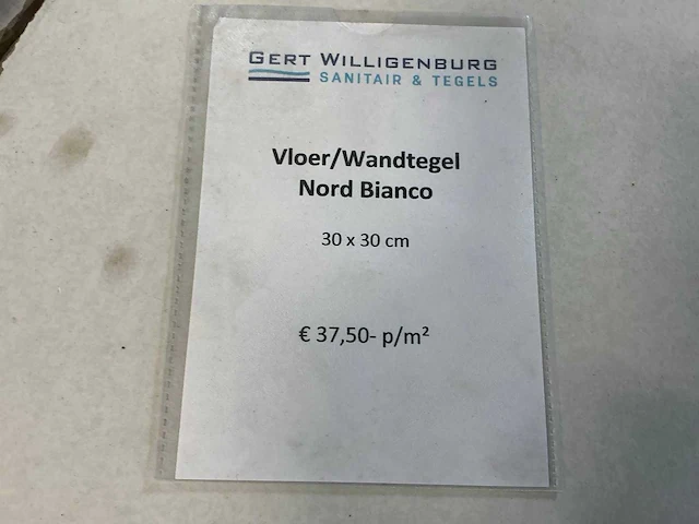 Vloer/wandtegel nord bianco (6,2 m2) - afbeelding 4 van  6