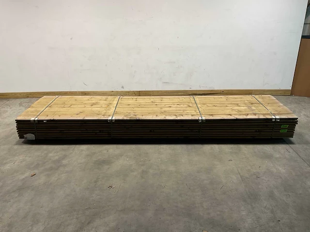 Vlonderplank geïmpregneerd 400x14,5x3 cm (126x) - afbeelding 1 van  6