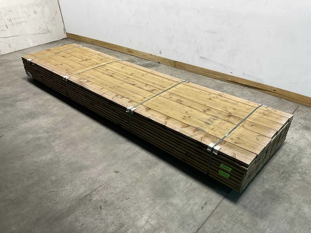 Vlonderplank geïmpregneerd 400x14,5x3 cm (126x) - afbeelding 2 van  6
