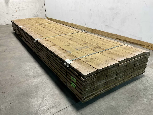 Vlonderplank geïmpregneerd 400x14,5x3 cm (126x) - afbeelding 3 van  6