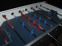 Voetbaltafel topscore. afmeting 142 x 74 x 94 cm. let op! staat op eerste verdieping. - afbeelding 2 van  2
