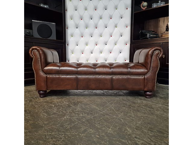 Voetenbank chesterfield, chester, bruin - afbeelding 1 van  4