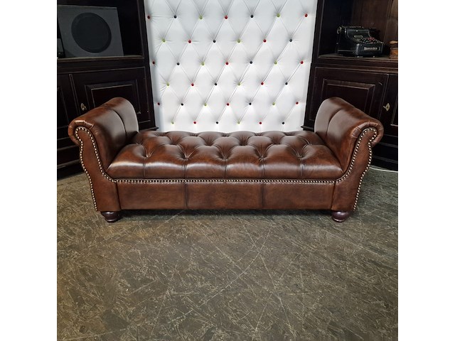 Voetenbank chesterfield, chester, bruin - afbeelding 2 van  4