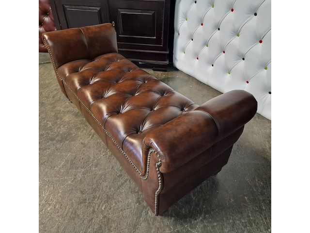 Voetenbank chesterfield, chester, bruin - afbeelding 3 van  4