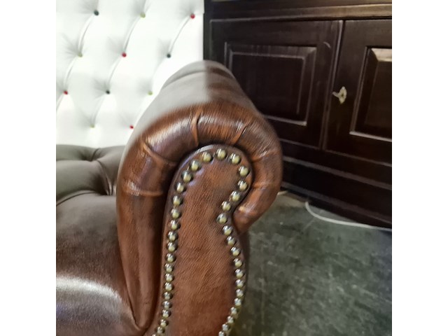Voetenbank chesterfield, chester, bruin - afbeelding 4 van  4