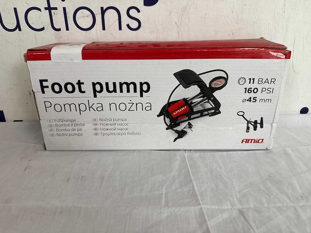 Voetpomp met manometer - dubbele zuiger - 0-11 bar - afbeelding 2 van  2