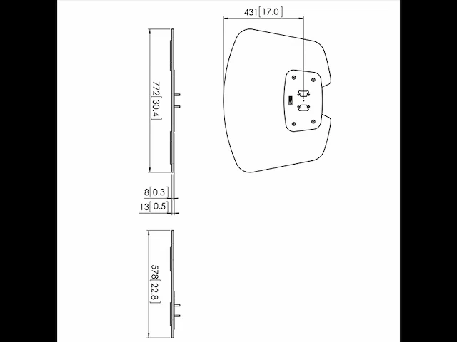 Vogels pff7020b connect it basisplaat groot zwart - afbeelding 2 van  4