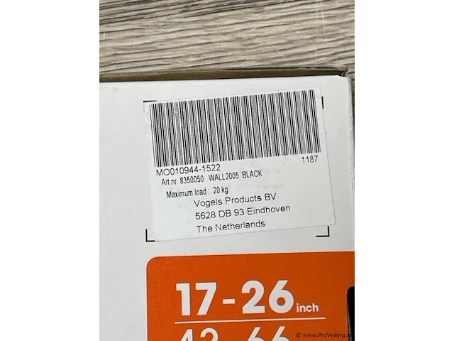 Vogel's tv-muurbeugel voor tv's van 17-26" - afbeelding 3 van  4