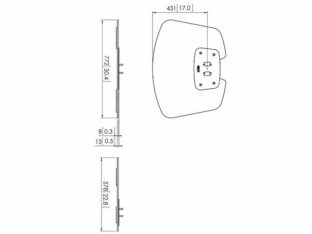 Vogelspff7020b connectit basisplaat groot zwart - afbeelding 2 van  4