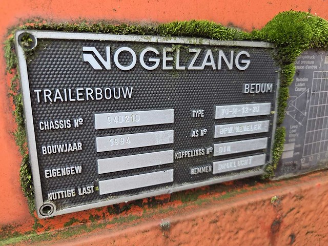 Vogelzang - v0 m 12 20 schuifzeiltrailer - oplegger - afbeelding 18 van  28