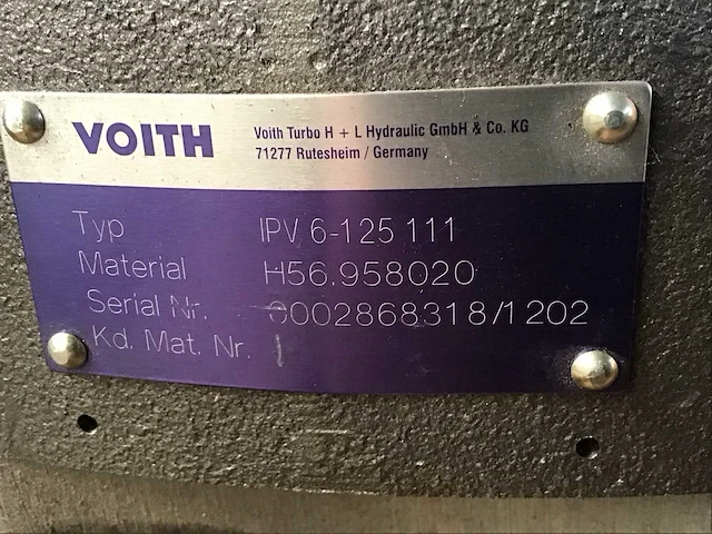 Voith ipv 6-125 111 hydraulische motor - afbeelding 7 van  7