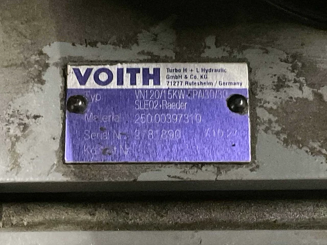Voith vn120/15kw-epa30/30 hydraulisch aggregaat - afbeelding 7 van  10