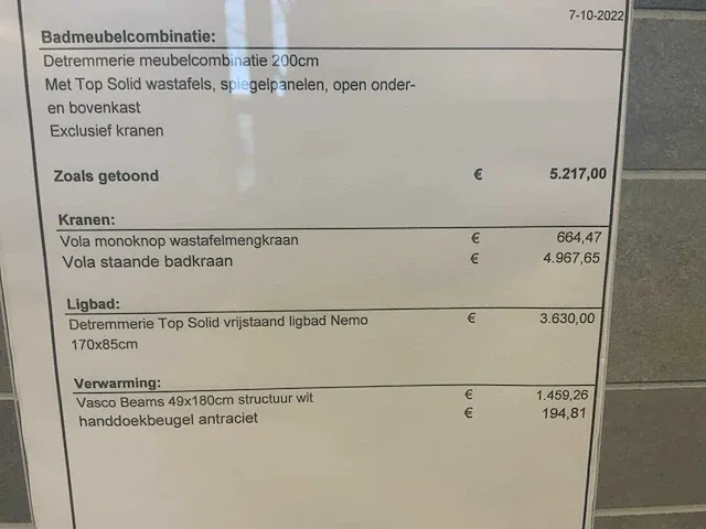 Vola staand badkraan - afbeelding 4 van  4