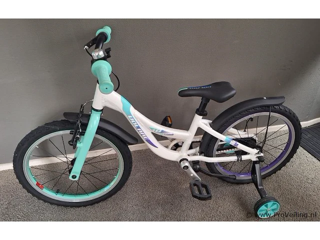 Volare aluminium kinderfiets | model glamour |18 inch | kleur wit - afbeelding 1 van  5