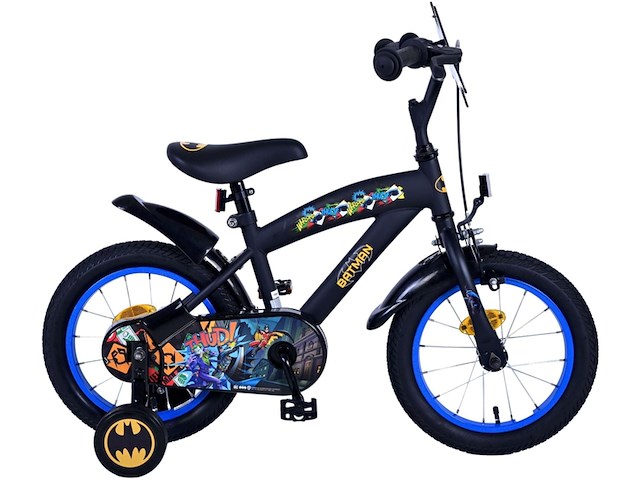 Volare batman kinderfiets - jongens - 14 inch - zwart - afbeelding 3 van  4