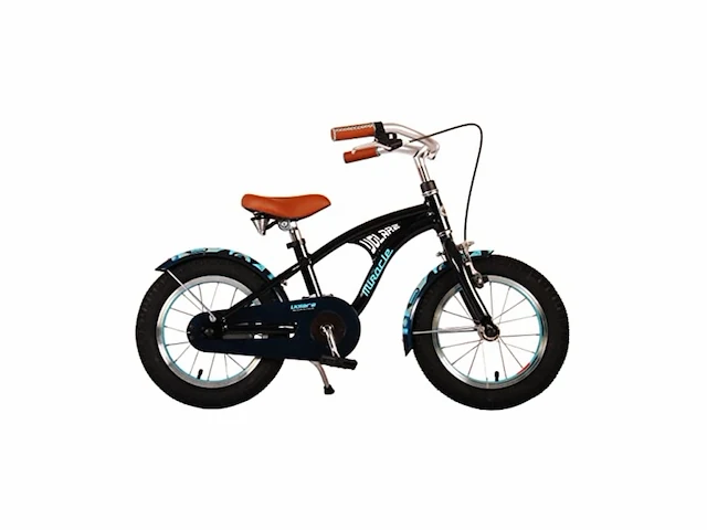 Volare miracle cruiser kinderfiets voor jongens 14 inch mat blauw prime collectie - afbeelding 1 van  2
