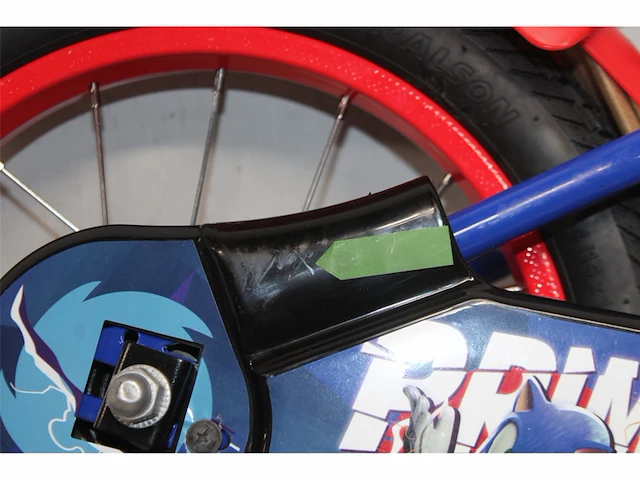 Volare sonic prime kinderfiets jongens 14 inch blauw rood - afbeelding 6 van  6