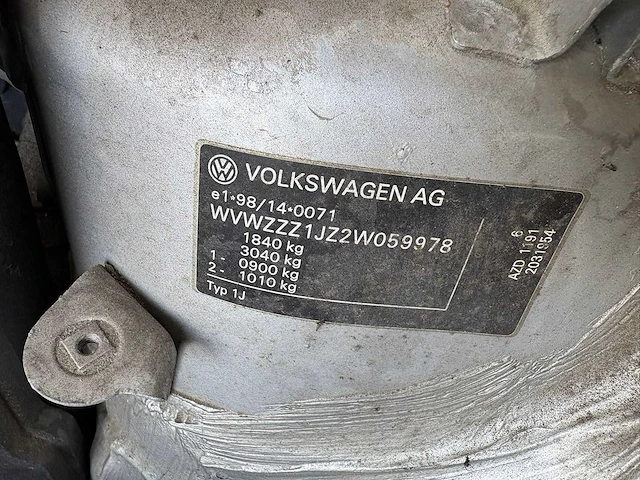 Volkswagen - 2001 - golf variant - 1.6-16v trendline - 12-hh-kf - afbeelding 4 van  13