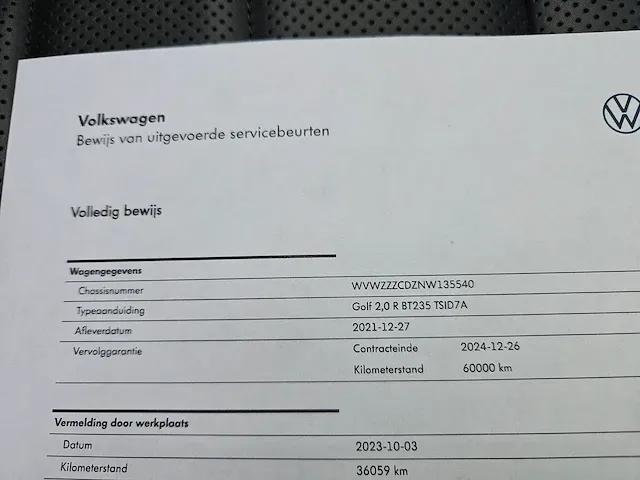 Volkswagen - golf - 2.0 tsi r 4motion - r-618-hx - fabrieksgarantie - afbeelding 30 van  36