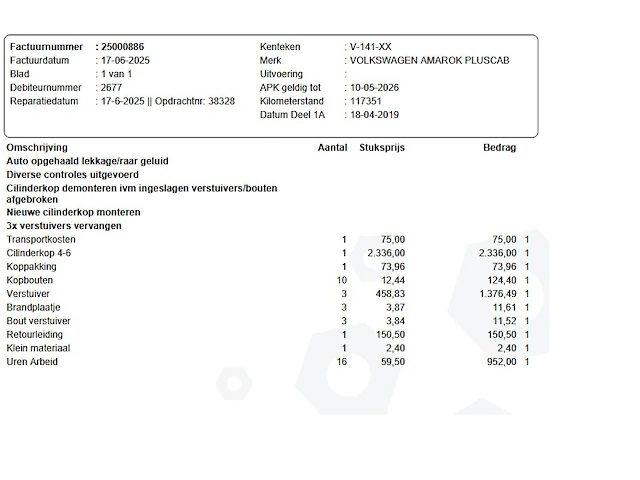 Volkswagen amarok pluscab dark lavel v6 4motion met kenteken v-141-xx. datum eerste toelating 18-04-2019. - afbeelding 16 van  16