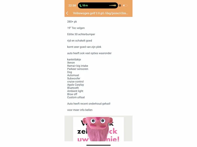 Volkswagen golf 2.0 tfsi gti , k-171-hj - afbeelding 9 van  17
