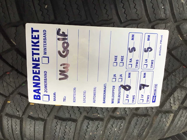 Volkswagen golf winterset velg (4x) - afbeelding 5 van  5