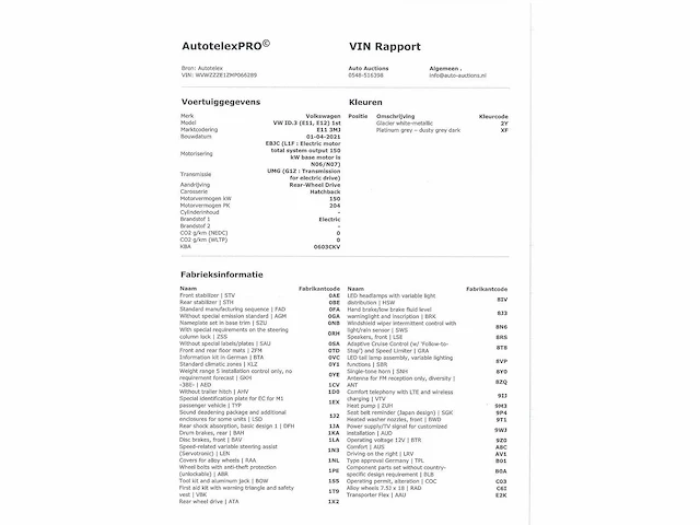 Volkswagen id.3 pro 58 kwh 150kw automaat 2021 - afbeelding 11 van  21